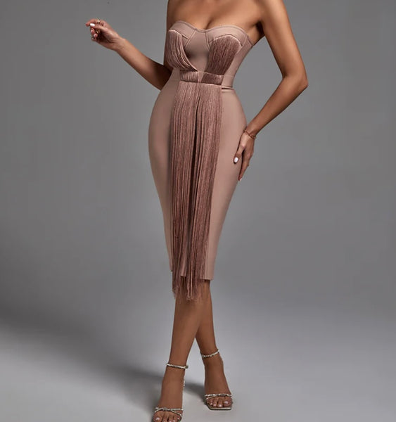 Luxurious Strapless Bandage Dress