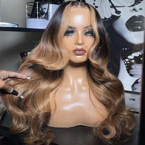 Highlighter Front Lace Wig Brown