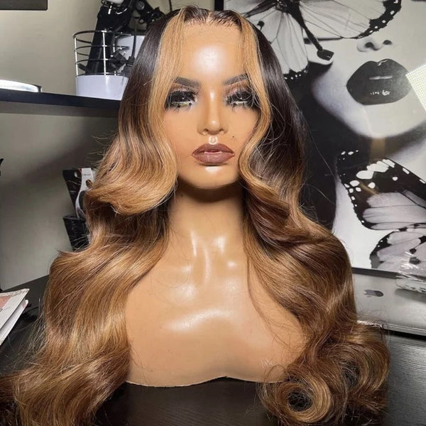 Highlighter Front Lace Wig Brown